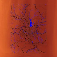 Jablonec nad Nisou - Mapa s vodními toky