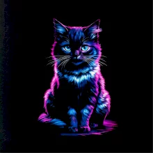 Neonová kočka