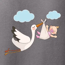 Čáp čekáme miminko - holka