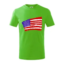 Americká vlajka ohnutá