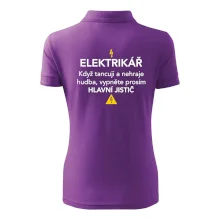 Elektrikář - hlavní jistič - Nápis na zádech