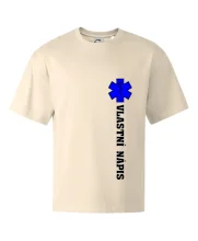 Hvězda života - vlastní nápis vpředu a vzadu