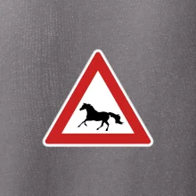 Dopravní značka - Pozor kůň běžící