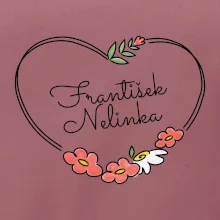 Srdce velké - Tričko se jmény dětí