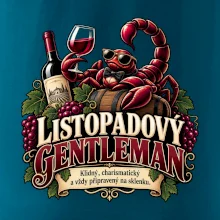 Listopadový gentleman se sklenkou červeného vína