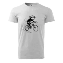 Opice s batohem na kole