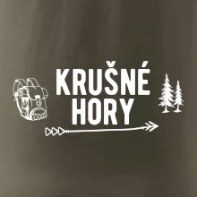 Krušné hory nápis