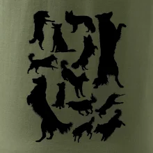 Border kolie siluety