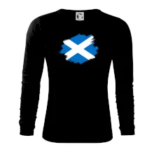 Skotská vlajka kreslená štetcem