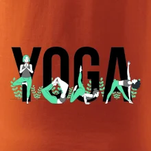 Yoga nápis barevný