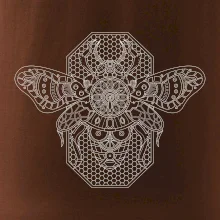 Steampunk včela černobílá