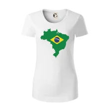 Brazílie vlajka v mapě