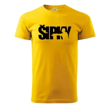 Šipky - nápis se šipkařem