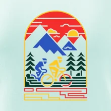 Cyklista na horách - logo