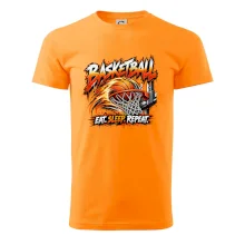 Basketbalový koš s míčem eat sleep repeat