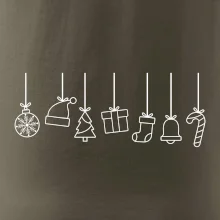 Rodinná vánoční trička  - Vánoční ozdoby na provázku