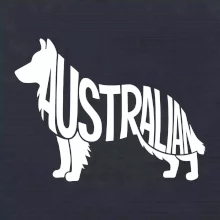 Australský Ovčák - nápis v těle