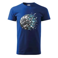 Kovový basketbalový míč s elektrickými střepy