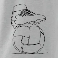 Fotbalový míč kopačka jedním tahem