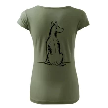 Pes kreslený zezadu