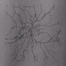 Černobílá mapa Vizovice