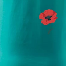 Vlčí mák kreslený na prsu