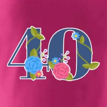 Květinové číslo kreslené - 40