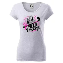 Just a girl who loves field hockey černo růžové