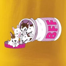 Bullterrier Friends Forever růžové (Pecka design)