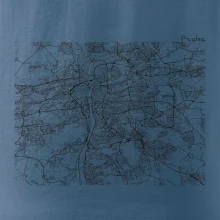 Mapy měst černobílé Praha