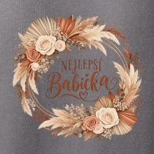 Nejlepší babička boho věnec s pampovou trávou