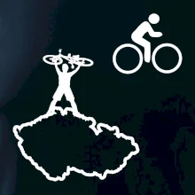 Mapa ČR + kolo na prsu Mapa ČR + kolo na prsu