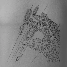 Nákres stožáru vysokého napětí