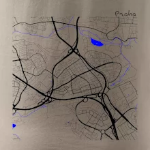 Praha - 14100 mapa s vodními toky