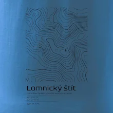 Lomnický štít - vrstevnice v obdélníku