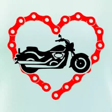 Moto srdce řetěz - chopper