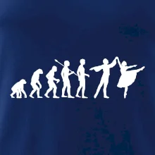 Evoluce tanec - muž a žena se sukní