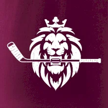 Lev s hokejkou v tlamě