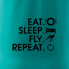 Eat sleep fly repeat - skoky na lyžích