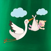 Čáp čekáme miminko - holka