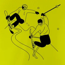 Lyžovaní - kresleny obrázek