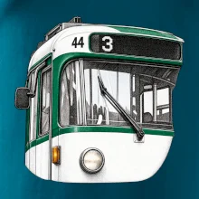 Detail čela T3R SLF tečkovaná perokresba