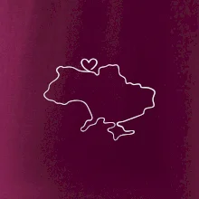 Mapa Ukrajiny - srdce Mapa Ukrajiny - srdce