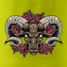 Hlava berana s růžemi