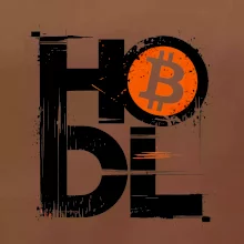 Hodl velký nápis a logo BTC