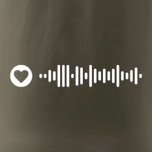 Zamilovaný Spotify kód na prsu