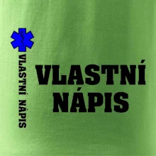 Hvězda života - vlastní nápis vpředu a vzadu