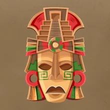 Mayové maska červené uši