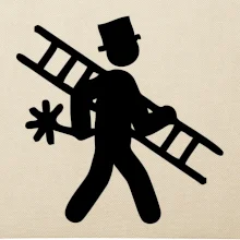 Kominík logo + nápis na zádech