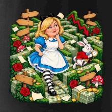 Alenka v říši dluhů finanční bludiště